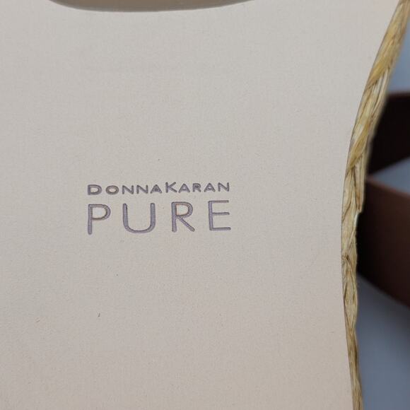 Donna Karan Pure Lalah Ankle Strap Raffia Platform Sandal Size US9.5M EU40.5 - Picture 10 of 12